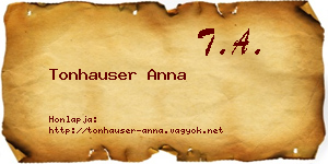 Tonhauser Anna névjegykártya