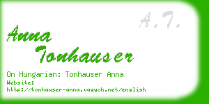 anna tonhauser business card